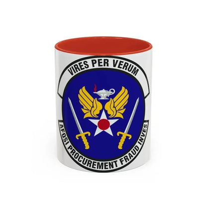AFOSI Office of Procurement Fraud Investigations (U.S. Air Force) Accent Coffee Mug 11oz Red - Go Mug Yourself
