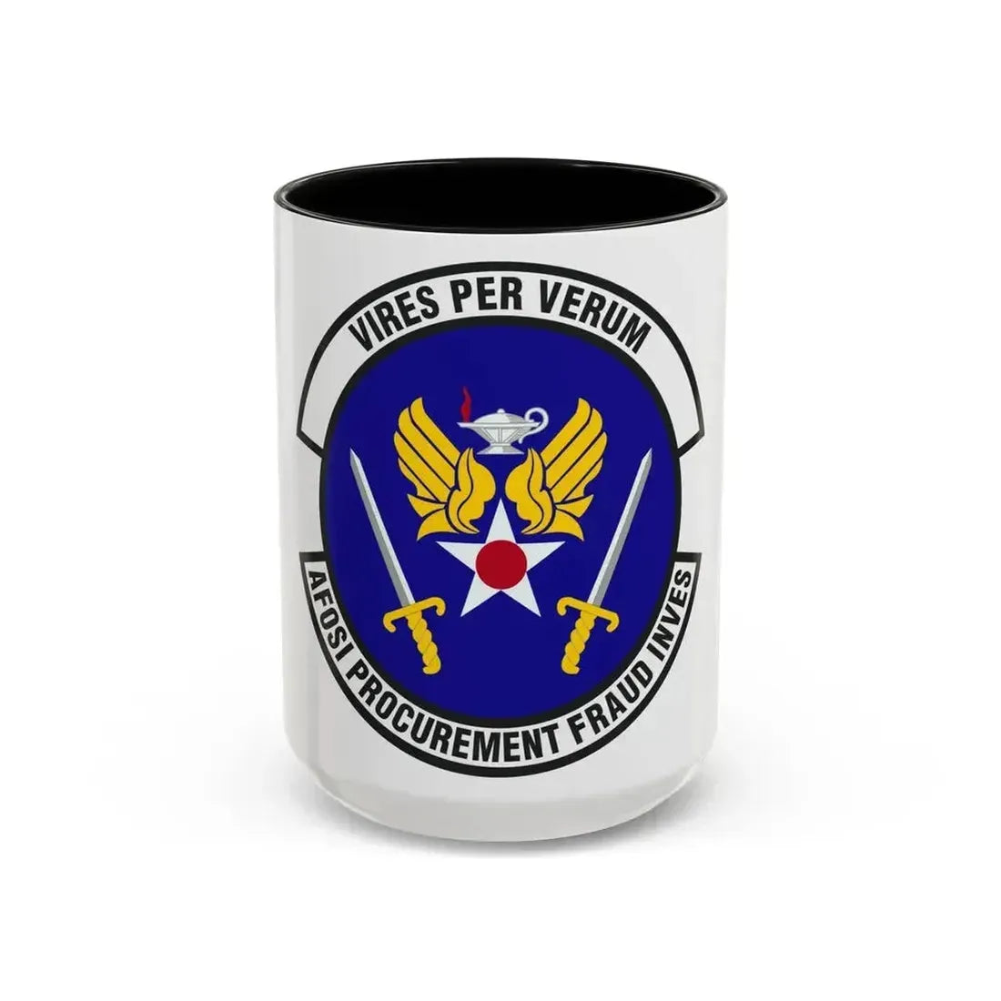 AFOSI Office of Procurement Fraud Investigations (U.S. Air Force) Accent Coffee Mug 15oz Black - Go Mug Yourself