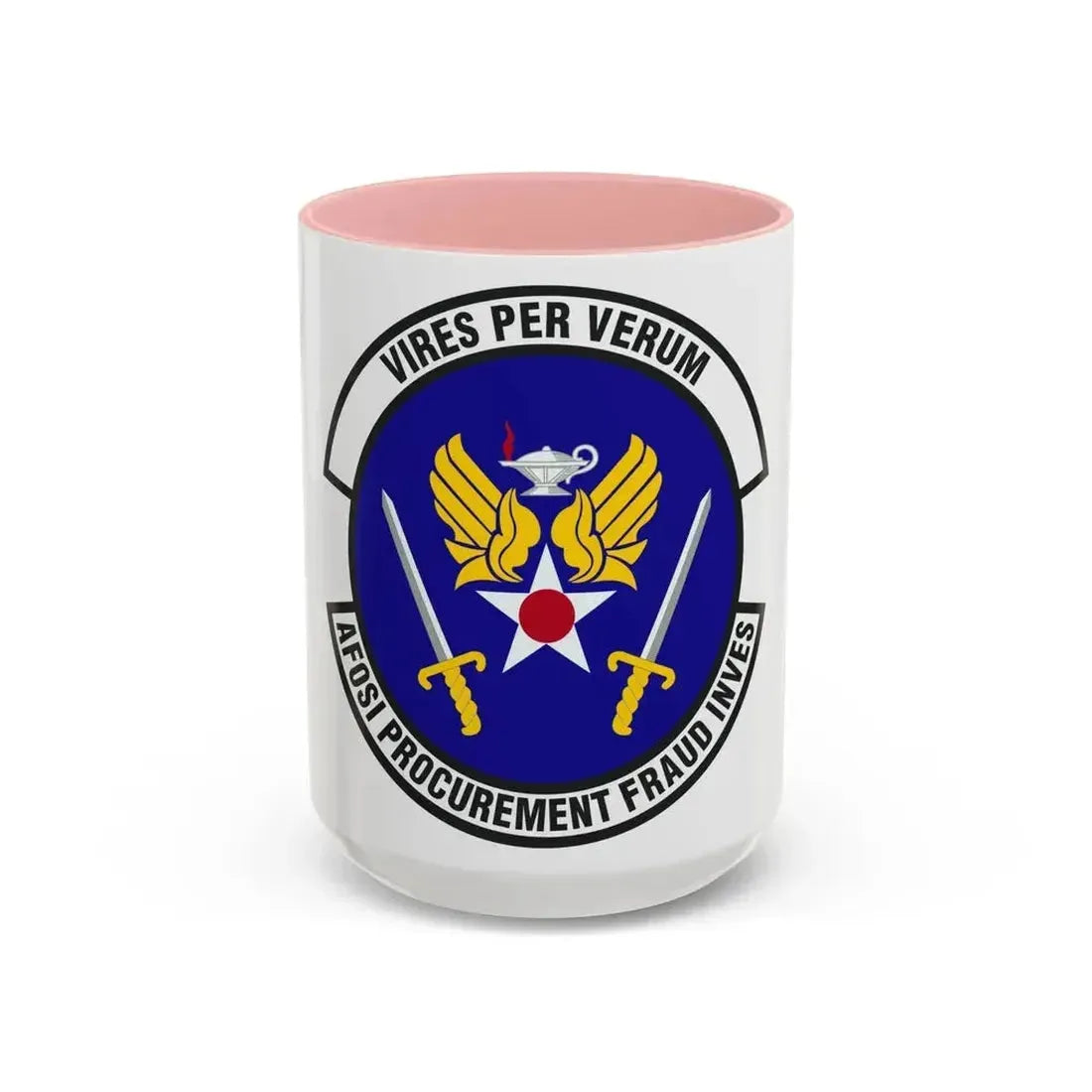 AFOSI Office of Procurement Fraud Investigations (U.S. Air Force) Accent Coffee Mug 15oz Pink - Go Mug Yourself