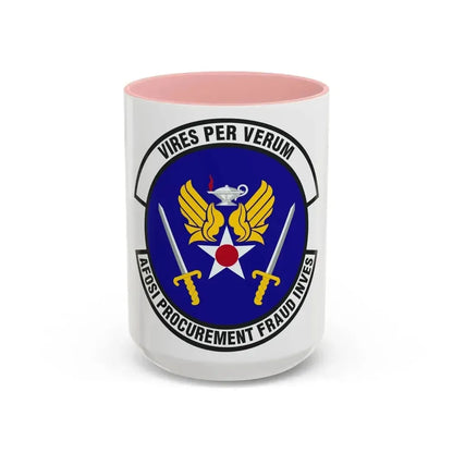 AFOSI Office of Procurement Fraud Investigations (U.S. Air Force) Accent Coffee Mug 15oz Pink - Go Mug Yourself