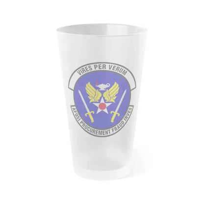 AFOSI Office of Procurement Fraud Investigations (U.S. Air Force) Frosted Pint Glass 16oz 16oz Frosted - Go Mug Yourself