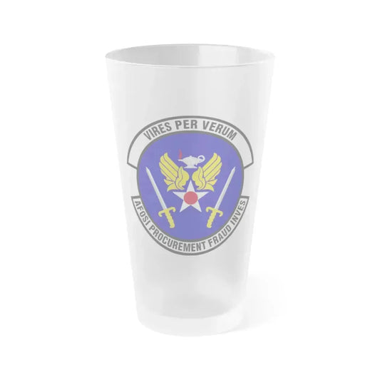 AFOSI Office of Procurement Fraud Investigations (U.S. Air Force) Frosted Pint Glass 16oz 16oz Frosted - Go Mug Yourself