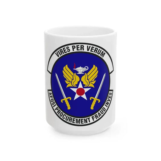 AFOSI Office of Procurement Fraud Investigations (U.S. Air Force) White Coffee Mug 11oz - Go Mug Yourself