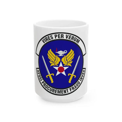 AFOSI Office of Procurement Fraud Investigations (U.S. Air Force) White Coffee Mug - Go Mug Yourself