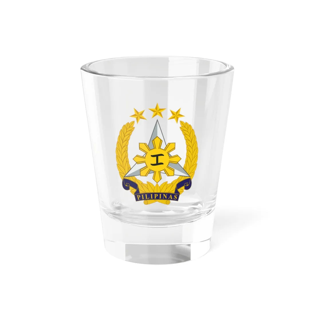 AFP 2 (Philippines) (Coat of Arms) Shot Glass 1.5oz 1.5oz - Go Mug Yourself