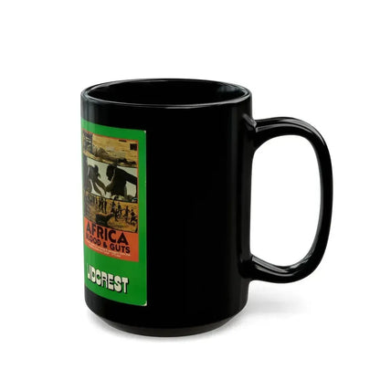 AFRICA BLOOD AND GUTS (VHS COVER) - Black Coffee Mug - Go Mug Yourself