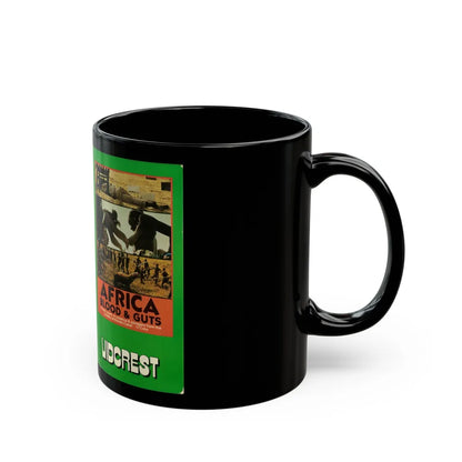 AFRICA BLOOD AND GUTS (VHS COVER) - Black Coffee Mug-Go Mug Yourself