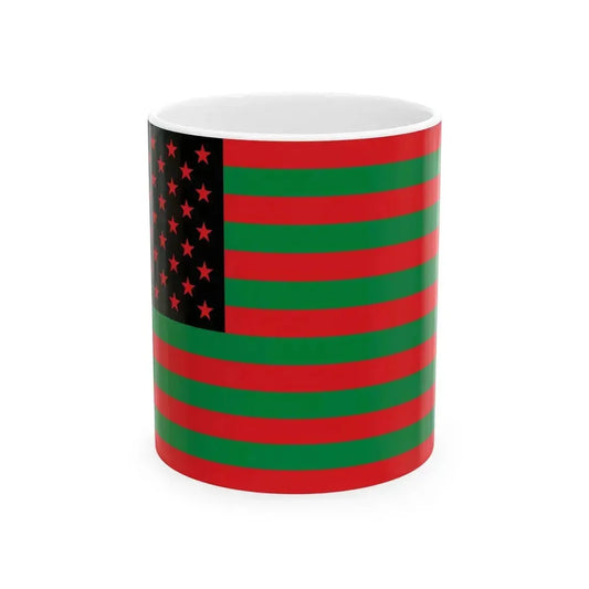 African America Flag 2 (United States) White Coffee Mug 11oz - Go Mug Yourself