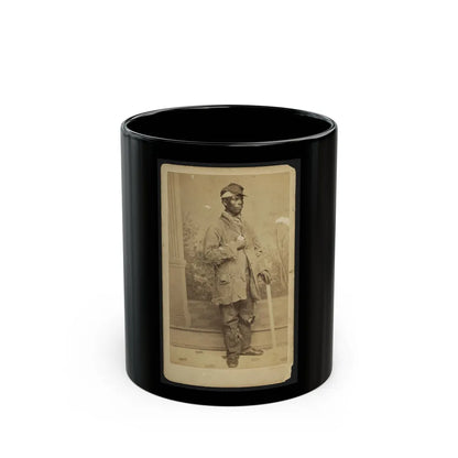 African American Man, Full-Length Portrait, Facing Right (U.S. Civil War) Black Coffee Mug-11oz-Go Mug Yourself