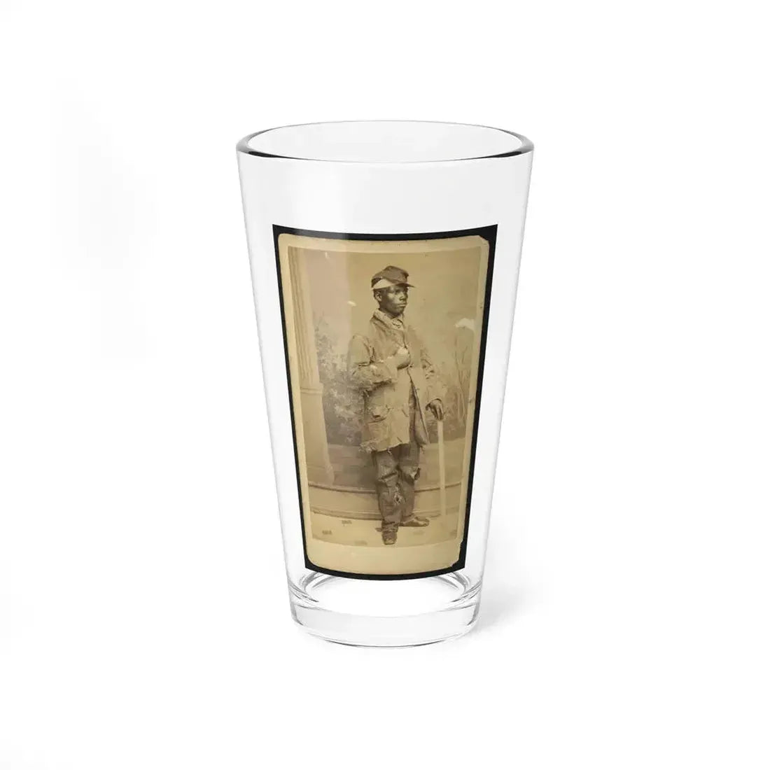 African American Man, Full-Length Portrait, Facing Right (U.S. Civil War) Pint Glass 16oz 16oz - Go Mug Yourself