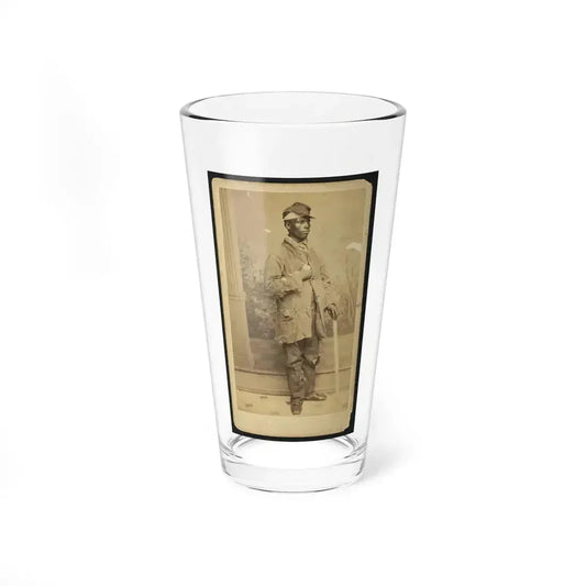 African American Man, Full-Length Portrait, Facing Right (U.S. Civil War) Pint Glass 16oz 16oz - Go Mug Yourself
