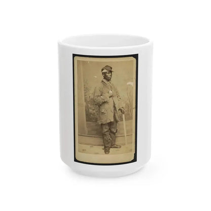 African American Man, Full-Length Portrait, Facing Right (U.S. Civil War) White Coffee Mug 15oz - Go Mug Yourself