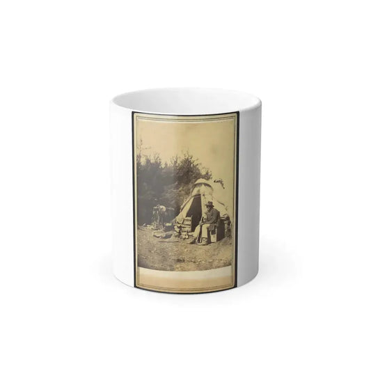 African American Man, Sitting Outside a Military Camp Tent (U.S. Civil War) Color Changing Coffee Mug 11oz Default Title 11oz - Go Mug Yourself