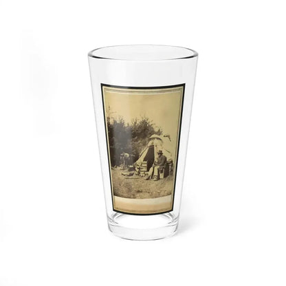 African American Man, Sitting Outside A Military Camp Tent (U.S. Civil War) Pint Glass 16oz 16oz - Go Mug Yourself