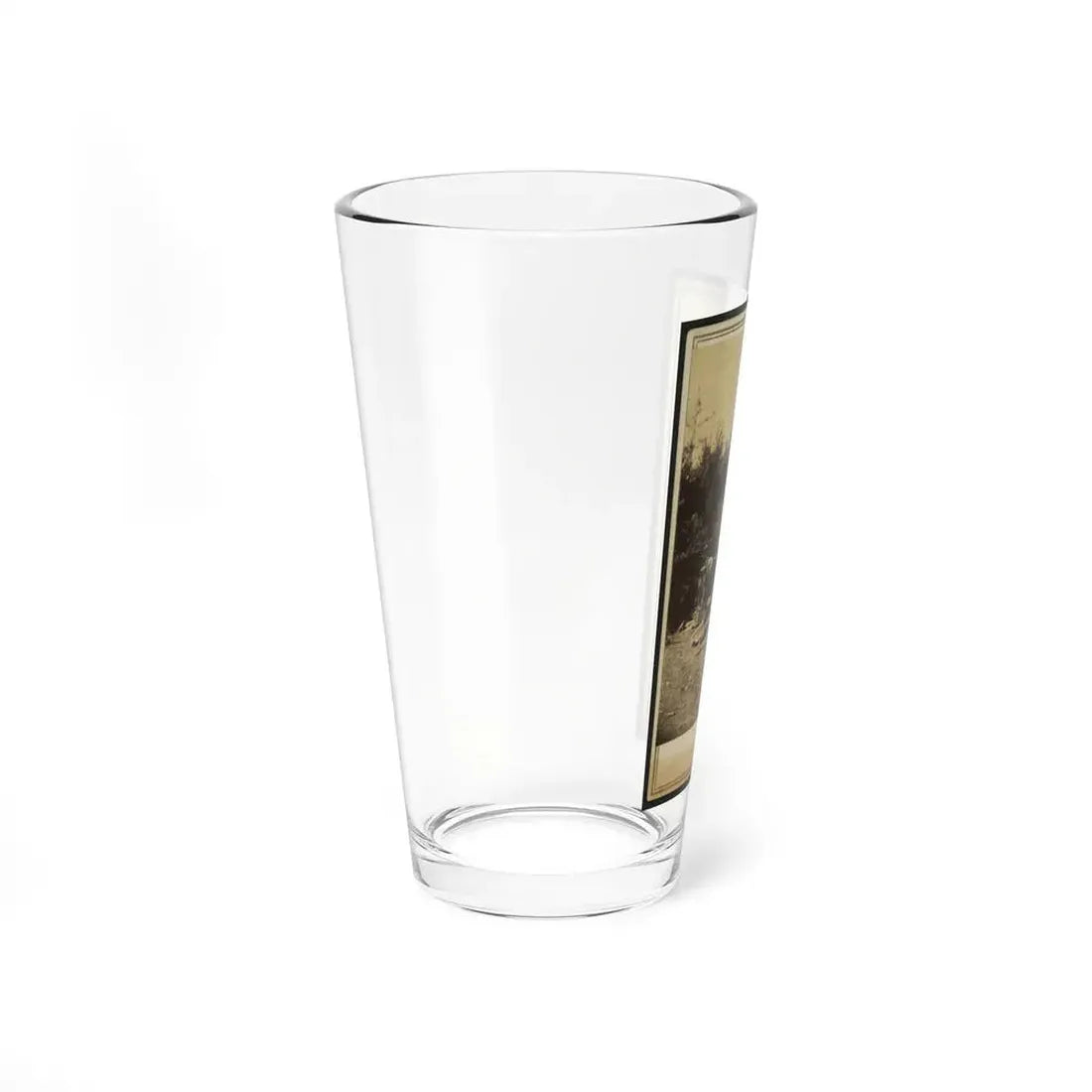African American Man, Sitting Outside A Military Camp Tent (U.S. Civil War) Pint Glass 16oz - Go Mug Yourself