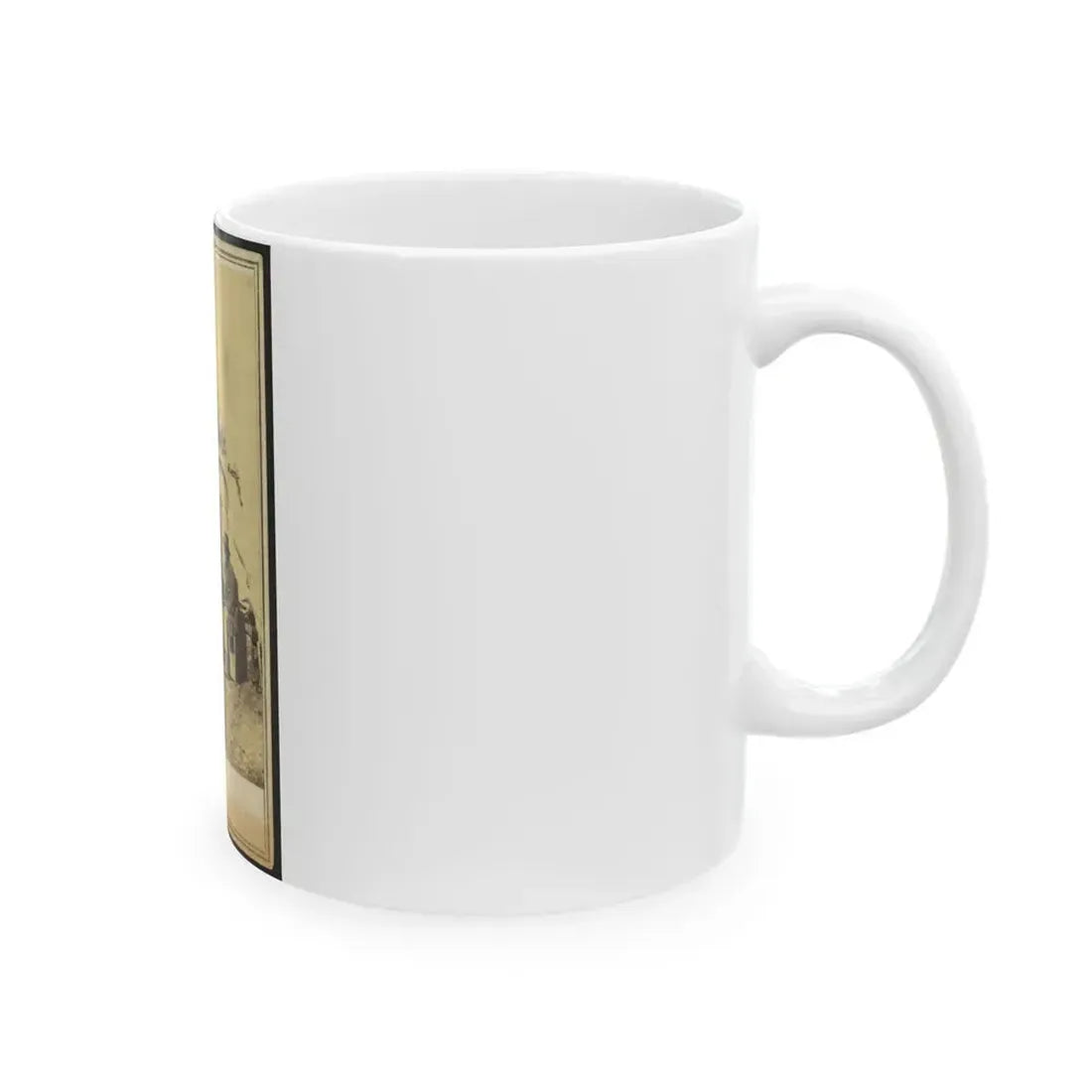 African American Man, Sitting Outside A Military Camp Tent (U.S. Civil War) White Coffee Mug - Go Mug Yourself