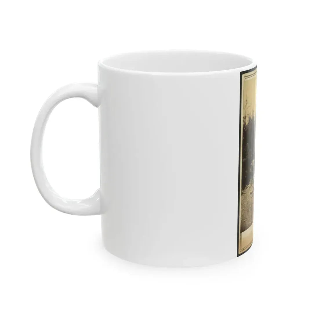 African American Man, Sitting Outside A Military Camp Tent (U.S. Civil War) White Coffee Mug - Go Mug Yourself