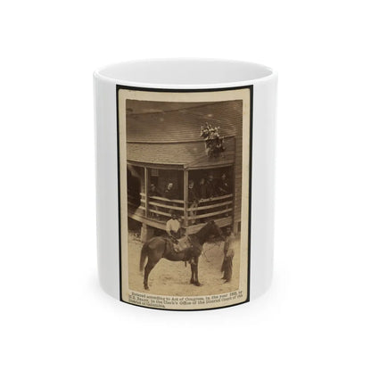 African American Men Tending A Horse (U.S. Civil War) White Coffee Mug-11oz-Go Mug Yourself