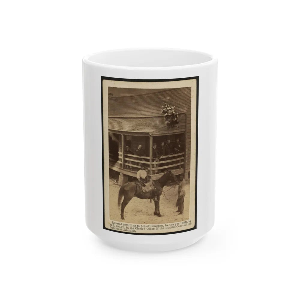 African American Men Tending A Horse (U.S. Civil War) White Coffee Mug-15oz-Go Mug Yourself