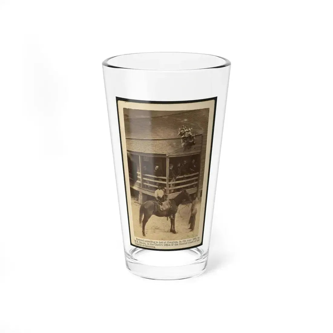 African American Men Tending A Horse (U.S. Civil War) Pint Glass 16oz 16oz - Go Mug Yourself