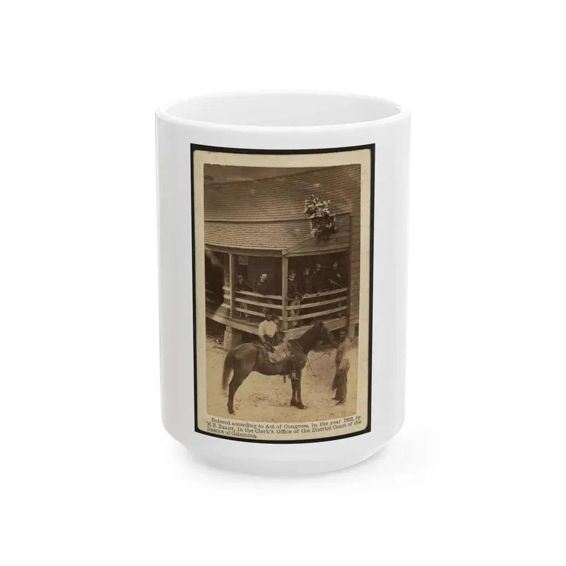 African American Men Tending A Horse (U.S. Civil War) White Coffee Mug 15oz - Go Mug Yourself