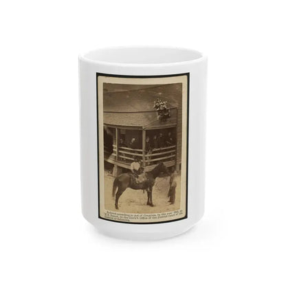 African American Men Tending A Horse (U.S. Civil War) White Coffee Mug 15oz - Go Mug Yourself