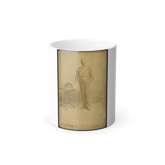 African American Soldier, Full-Length Portrait, Wearing Gar Medal, Standing Next to Table (U.S. Civil War) Color Changing Coffee Mug 11oz Default Title 11oz - Go Mug Yourself