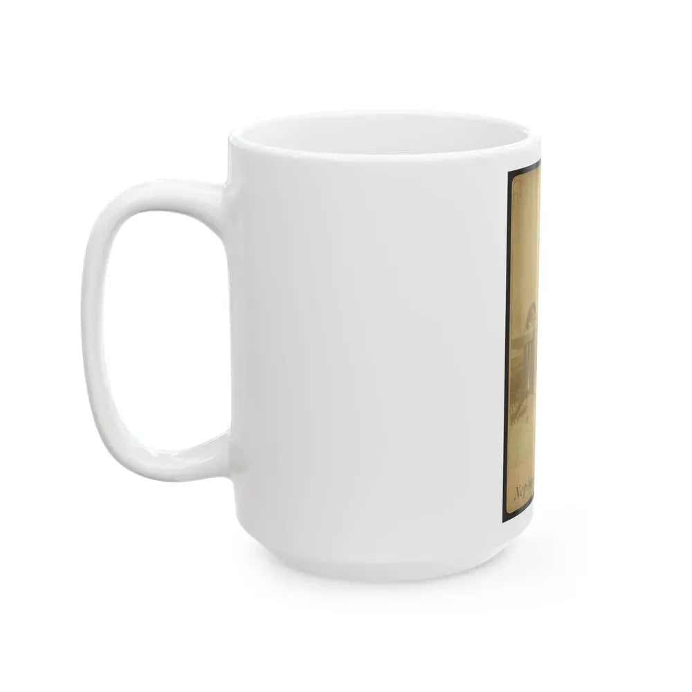 African American Soldier, Full-Length Portrait, Wearing Gar Medal, Standing Next To Table (U.S. Civil War) White Coffee Mug - Go Mug Yourself