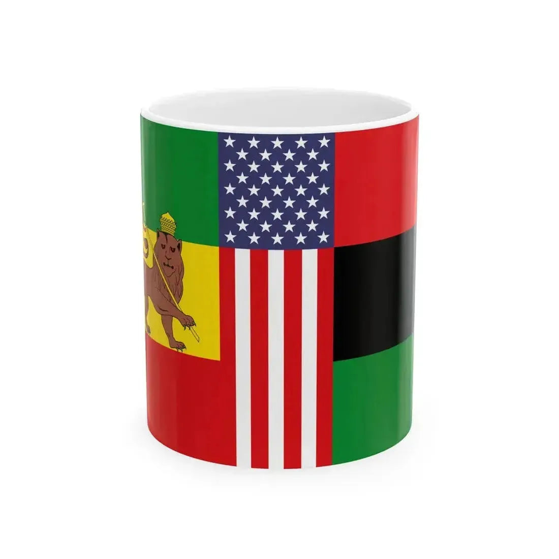 African American Unity Flag (United States) White Coffee Mug 11oz - Go Mug Yourself