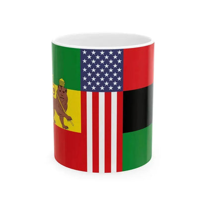 African American Unity Flag (United States) White Coffee Mug 11oz - Go Mug Yourself