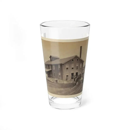African American Workers Standing On Railroad Tracks In Front Of A Storage Facility, Possibly At Giesboro Cavalry Depot (U.S. Civil War) Pint Glass 16oz 16oz - Go Mug Yourself