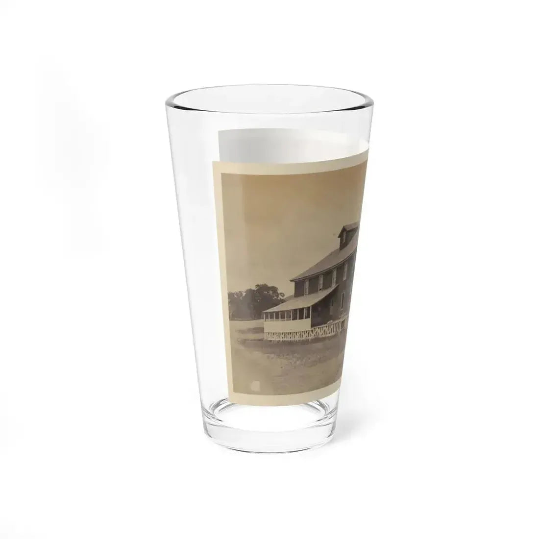 African American Workers Standing On Railroad Tracks In Front Of A Storage Facility, Possibly At Giesboro Cavalry Depot (U.S. Civil War) Pint Glass 16oz - Go Mug Yourself