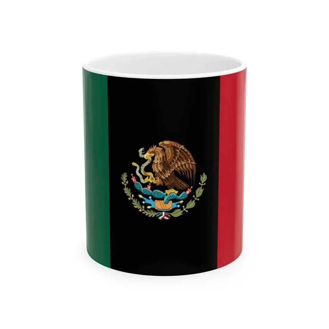 African Mexico Flag (Mexico) White Coffee Mug 11oz - Go Mug Yourself