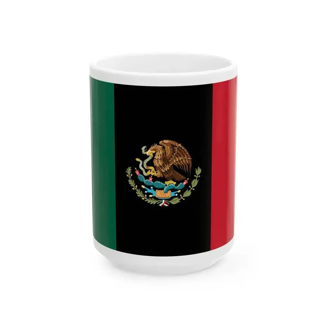 African Mexico Flag (Mexico) White Coffee Mug 15oz - Go Mug Yourself