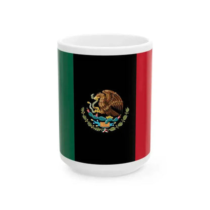 African Mexico Flag (Mexico) White Coffee Mug 15oz - Go Mug Yourself