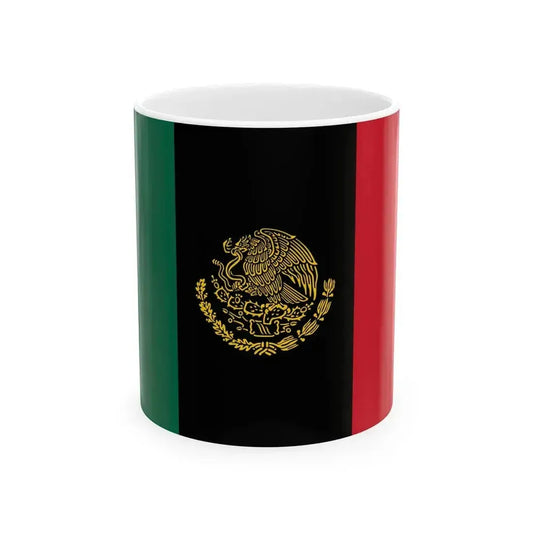 Afro-Mexican Flag proposal 2 (Mexico) White Coffee Mug 11oz - Go Mug Yourself