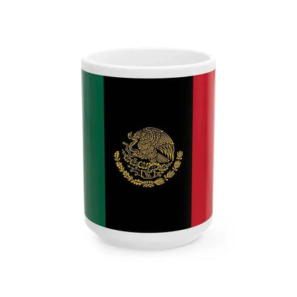 Afro-Mexican Flag proposal 2 (Mexico) White Coffee Mug 15oz - Go Mug Yourself
