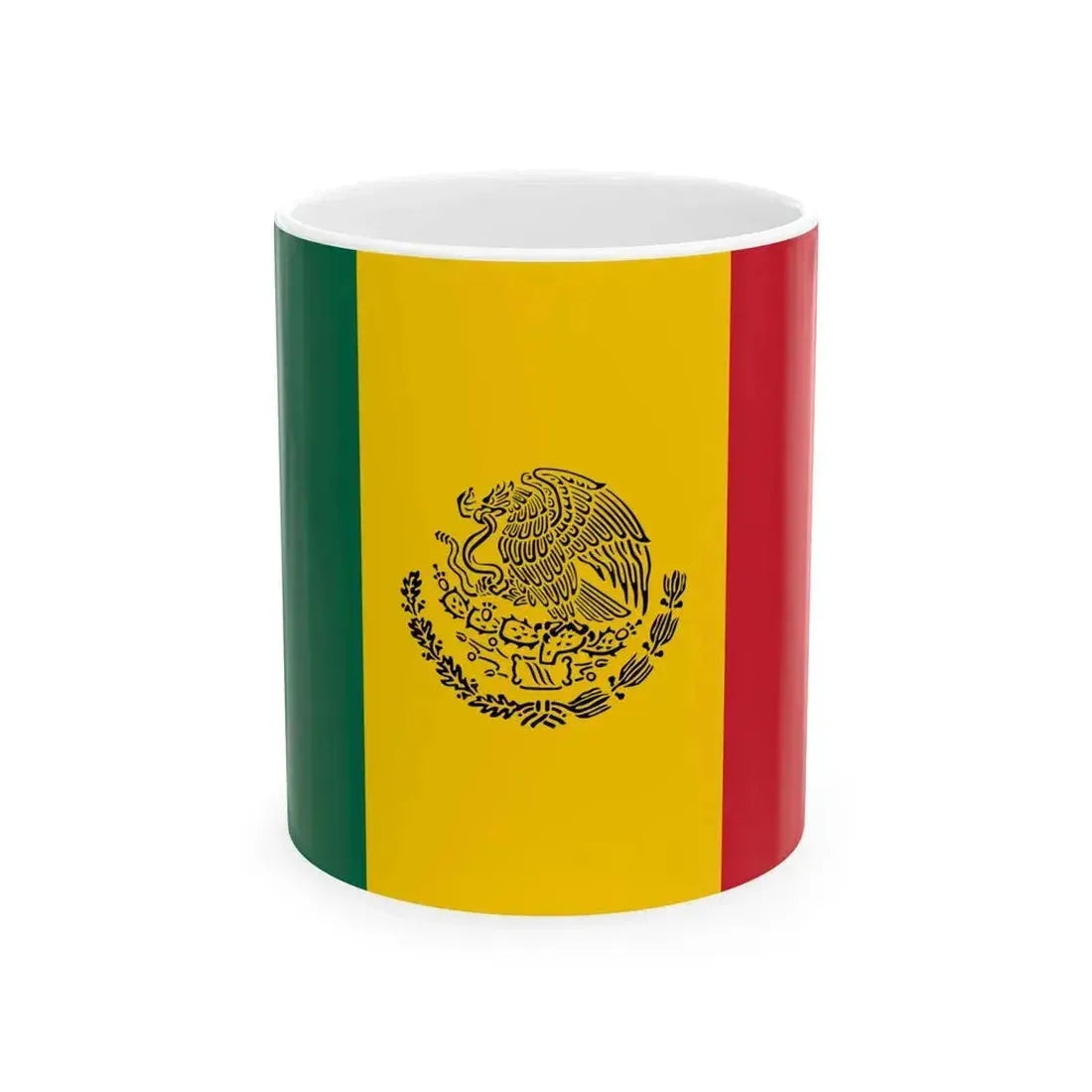 Afro-Mexican Flag proposal (Mexico) White Coffee Mug 11oz - Go Mug Yourself