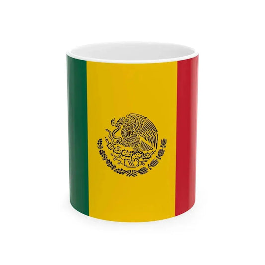 Afro-Mexican Flag proposal (Mexico) White Coffee Mug 11oz - Go Mug Yourself