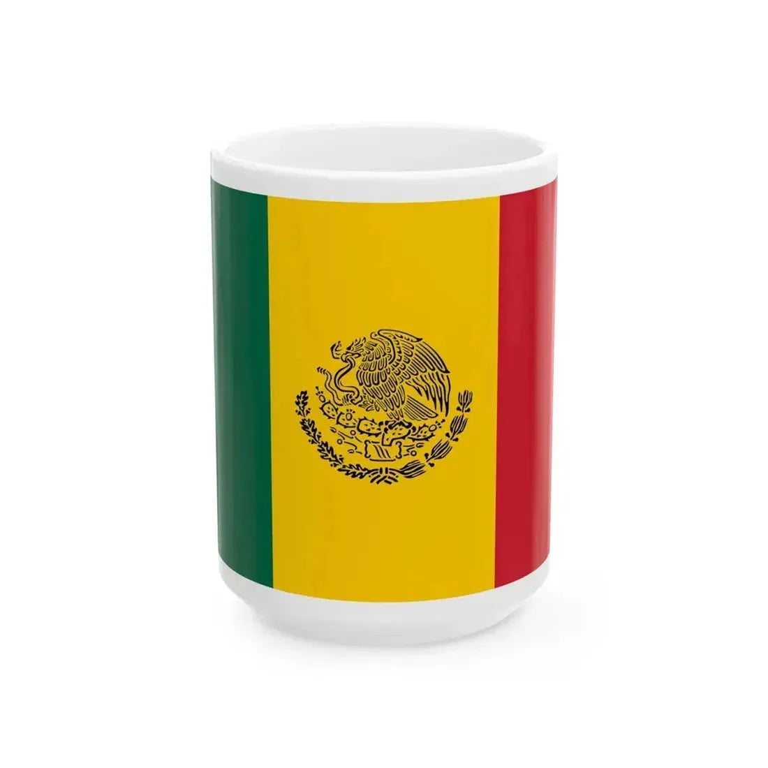 Afro-Mexican Flag proposal (Mexico) White Coffee Mug 15oz - Go Mug Yourself