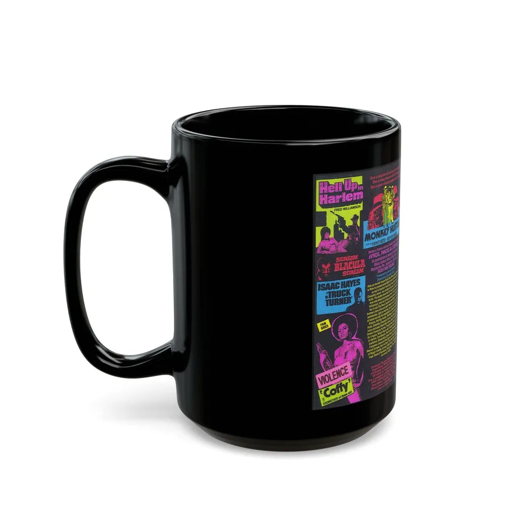 AFROS MACKS AND ZODIACS SOMETHING WEIRD VIDEO (VHS COVER) - Black Coffee Mug-Go Mug Yourself