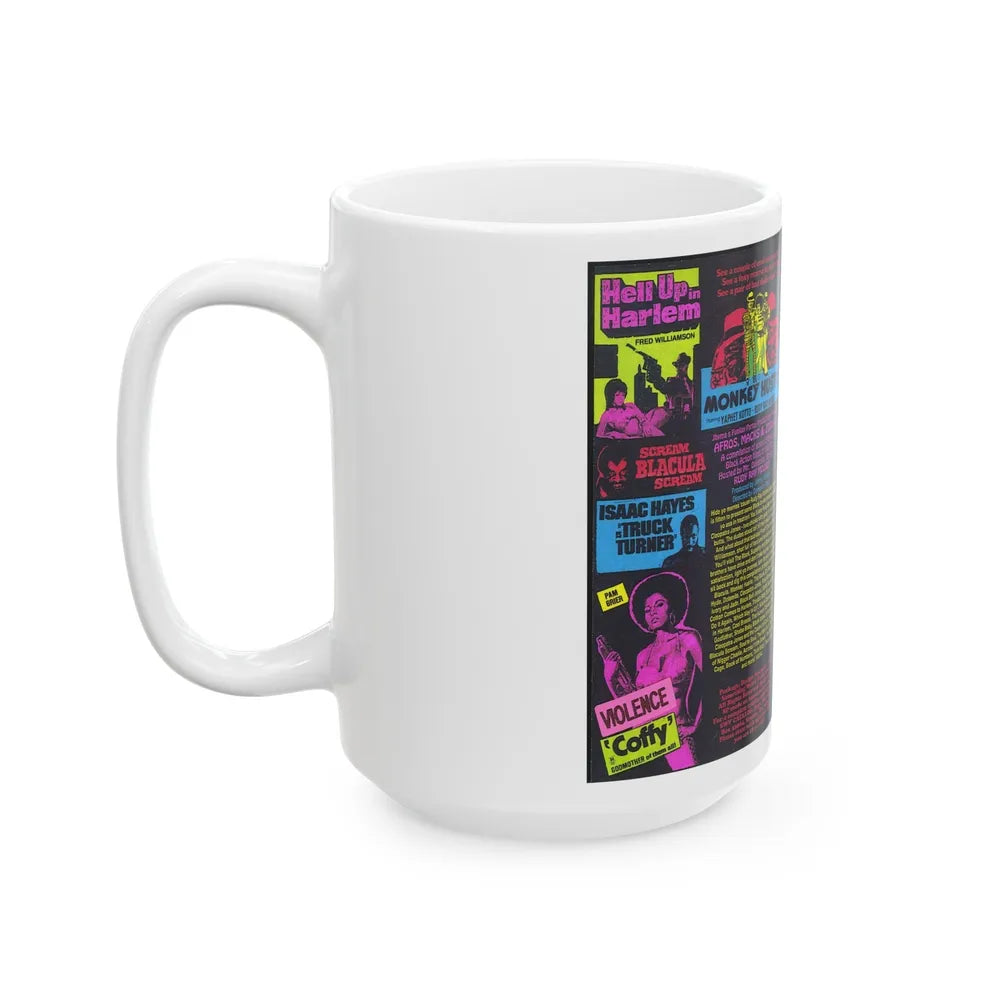 AFROS MACKS AND ZODIACS SOMETHING WEIRD VIDEO (VHS COVER) - White Coffee Mug-Go Mug Yourself