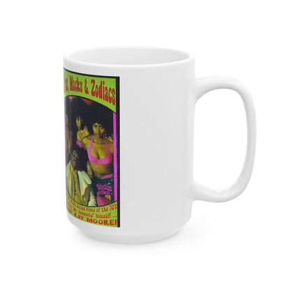 AFROS MACKS AND ZODIACS SOMETHING WEIRD VIDEO (VHS COVER) - White Coffee Mug-Go Mug Yourself