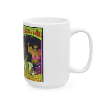 AFROS MACKS AND ZODIACS SOMETHING WEIRD VIDEO (VHS COVER) - White Coffee Mug - Go Mug Yourself