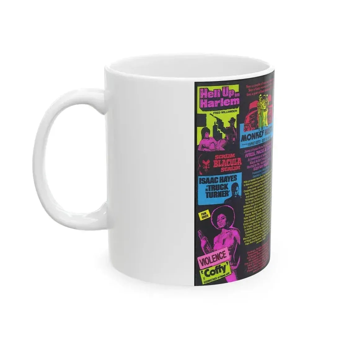 AFROS MACKS AND ZODIACS SOMETHING WEIRD VIDEO (VHS COVER) - White Coffee Mug - Go Mug Yourself