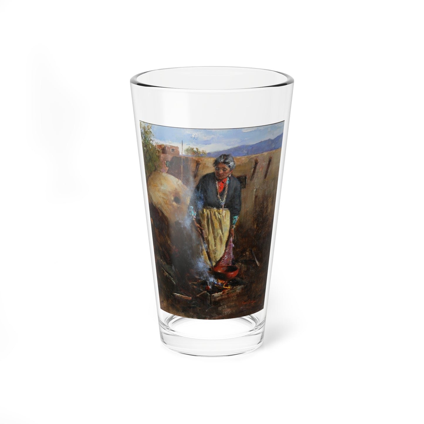 AfsaryCyrus-Untitled1 (Native Americans in Art) Pint Glass 16oz-16oz-Go Mug Yourself