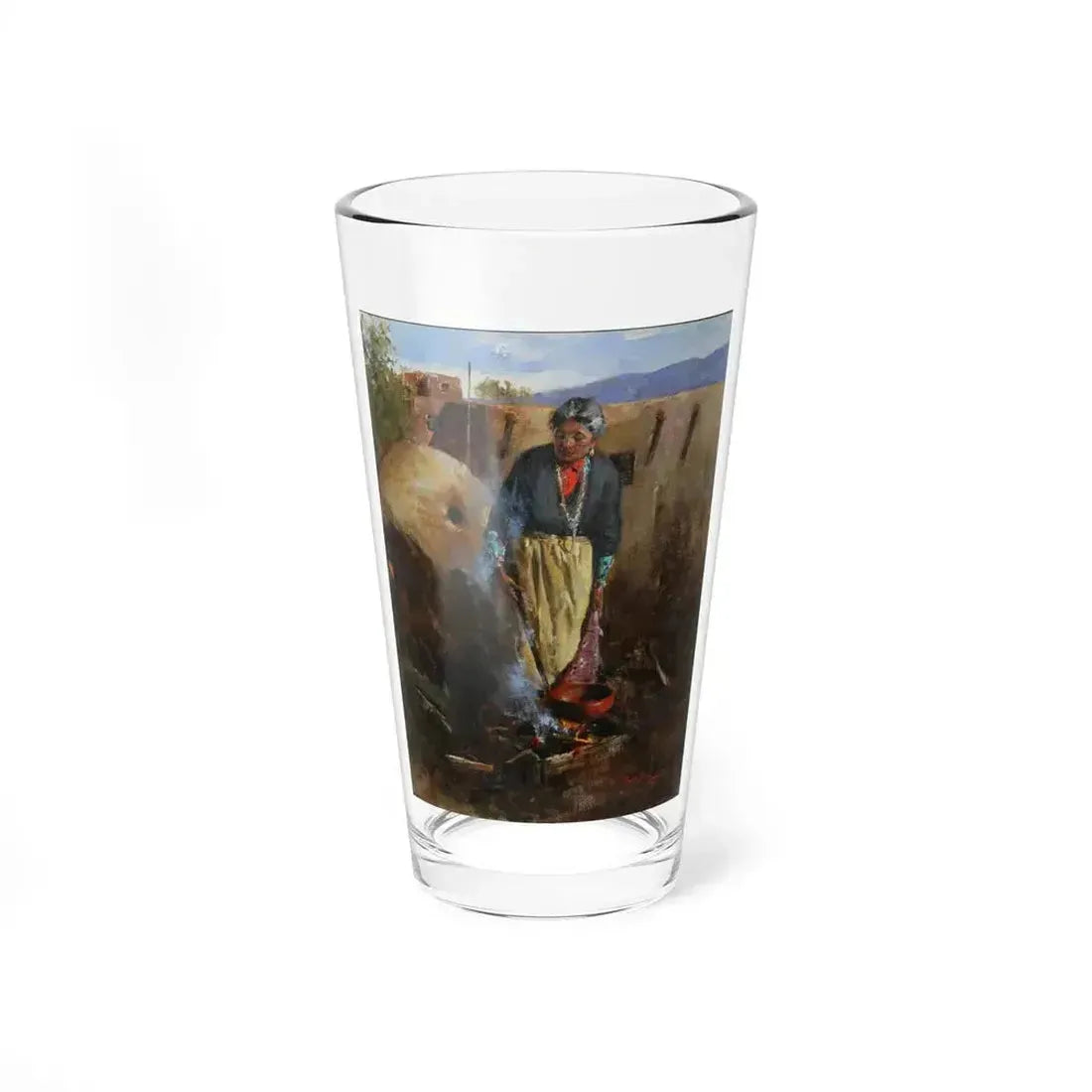 AfsaryCyrus-Untitled1 (Native Americans in Art) Pint Glass 16oz 16oz - Go Mug Yourself