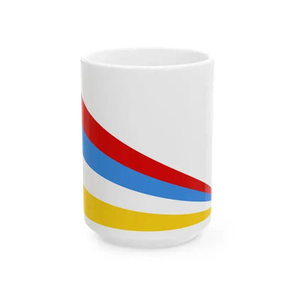 Afsharid Imperial Standard 4 Stripes (Iran) White Coffee Mug 15oz - Go Mug Yourself
