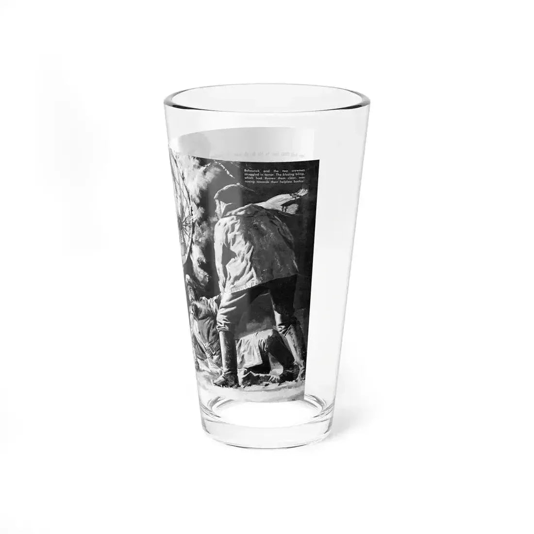 After 29 Days They Ate Pilot Malmgren, Bluebook magazine, Aug 1963 (Magazine Illustration) Pint Glass 16oz - Go Mug Yourself