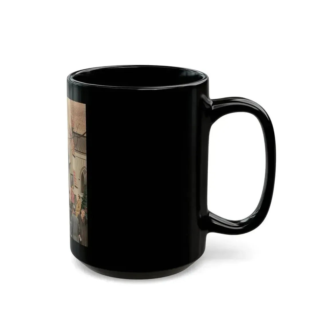 After Church, The Saturday Evening Post cover, April 16, 1949 - Black Coffee Mug - Go Mug Yourself